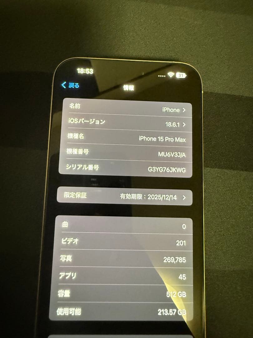 Apple iPhone 15 Pro Max 本体 512GB ジャンク