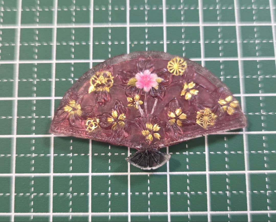 立体桜扇子★レジンヘアゴム　　桜アクセサリー　　桜ヘアクリップ