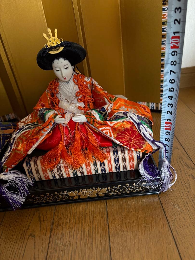 ひな人形セット 男雛 女雛 ランプ付き　レトロ