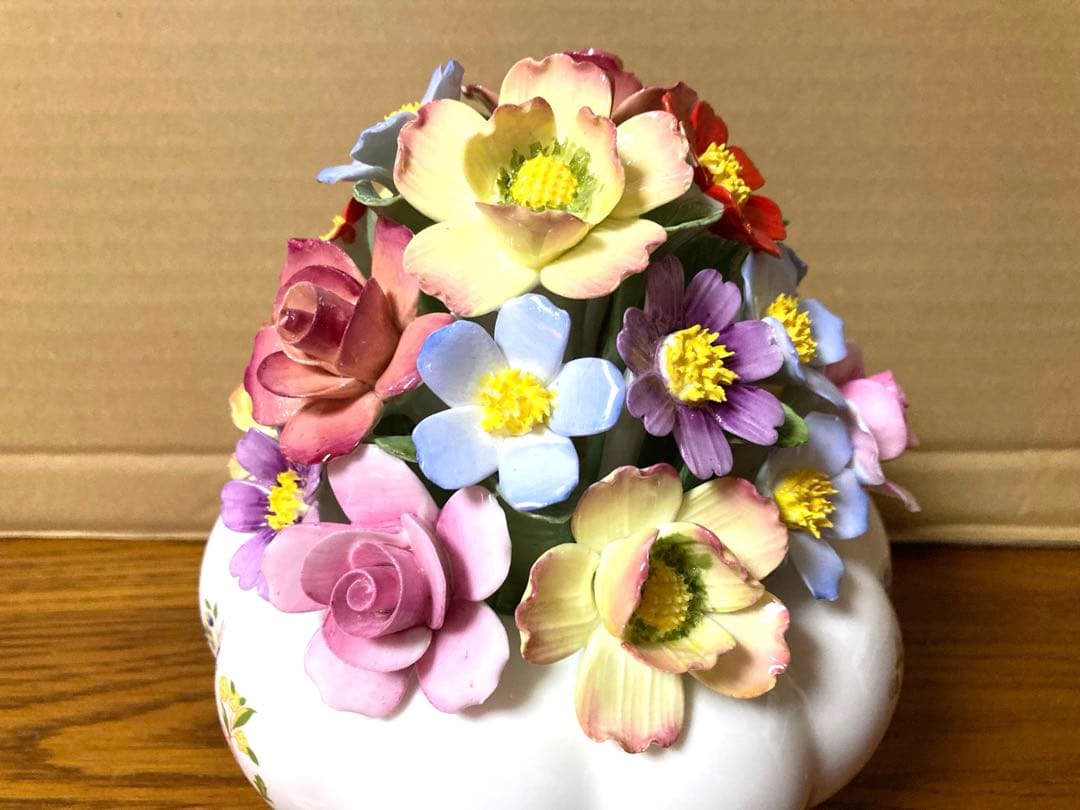 希少 Aynsley エインズレイ 陶花 FLORAL COTT GDN 当時物