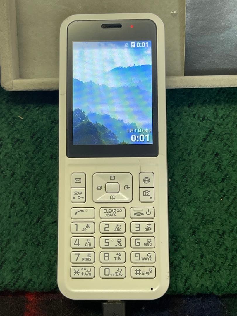 【箱・説明書付】Simply NP602SI ホワイト SoftBank ガラホ