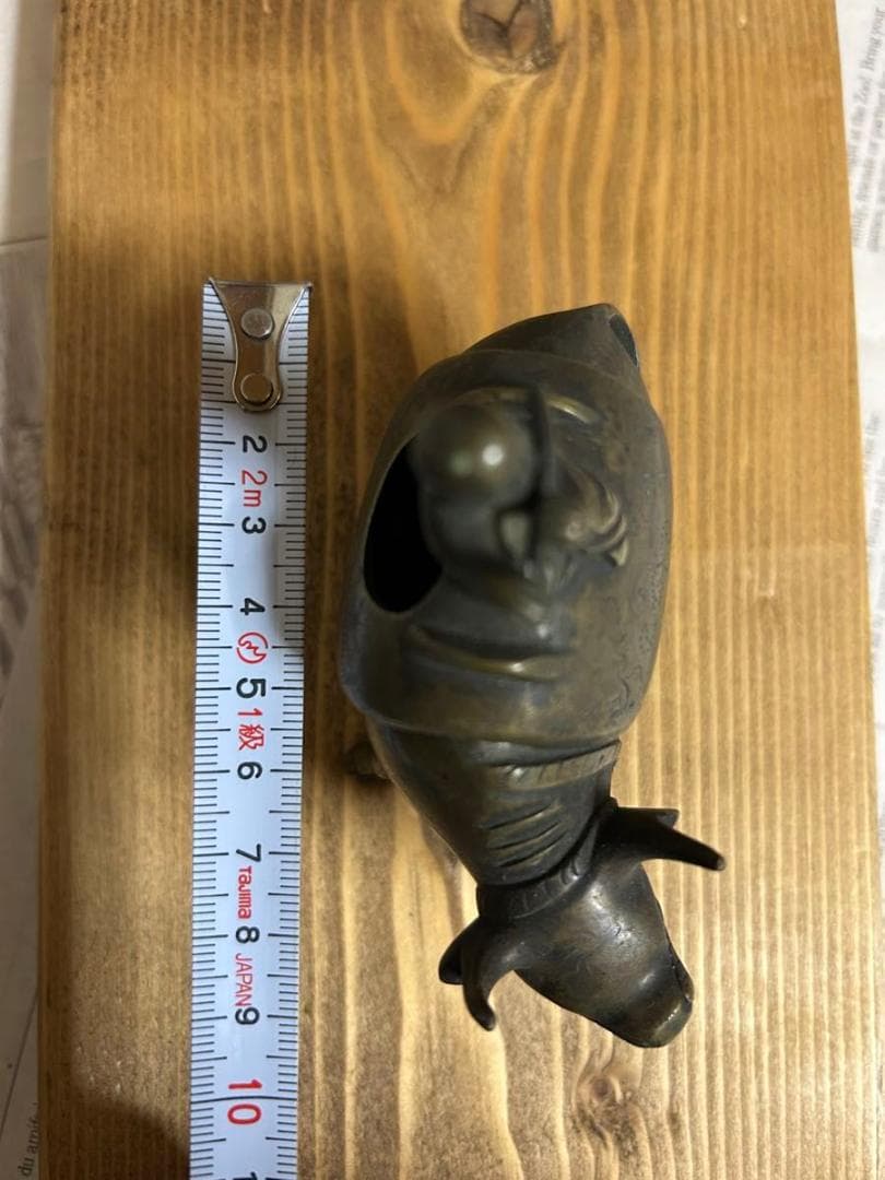 香炉　牧童 牛 笛吹き 置物 オブジェ アンティーク　昭和　骨董品　金属製