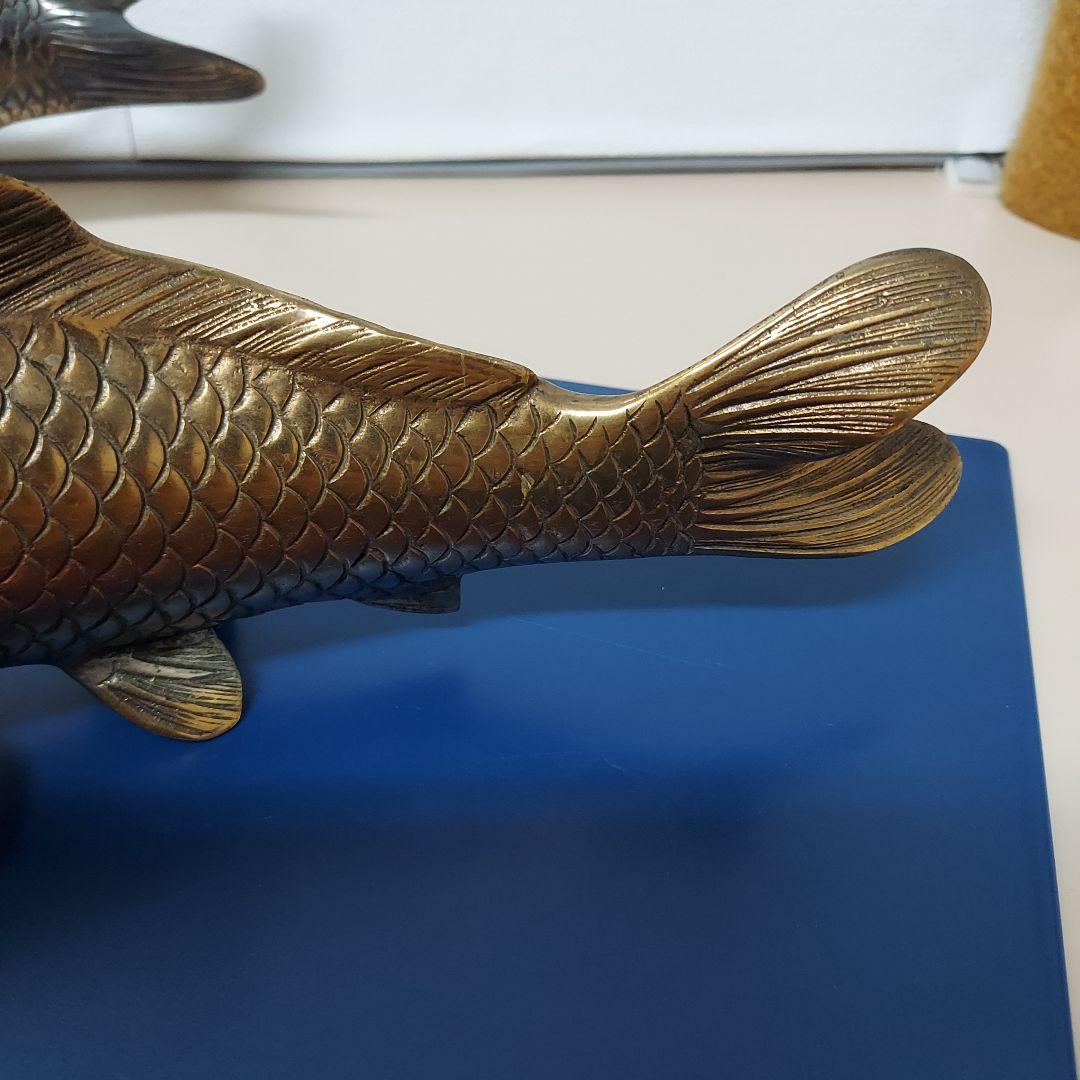 鯉の置物　銅性　　MINTON