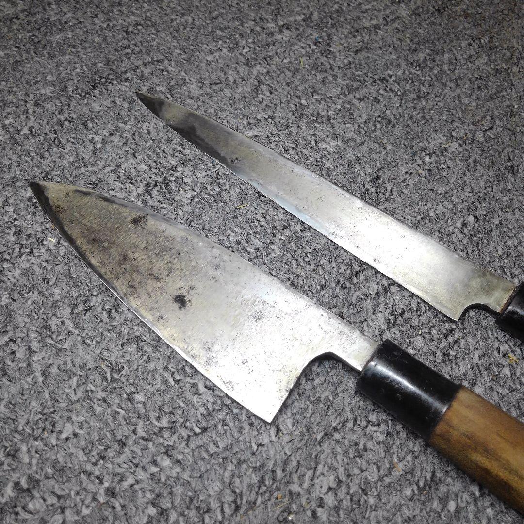 ねこまんま　ONo.749　中古　出刃包丁(東正芳)と刺身包丁(菊水)2点