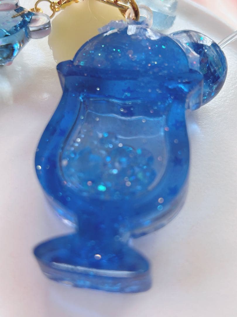 レジンチャーム　シェイカー　シャカシャカ　星空　パフェ×クマちゃん