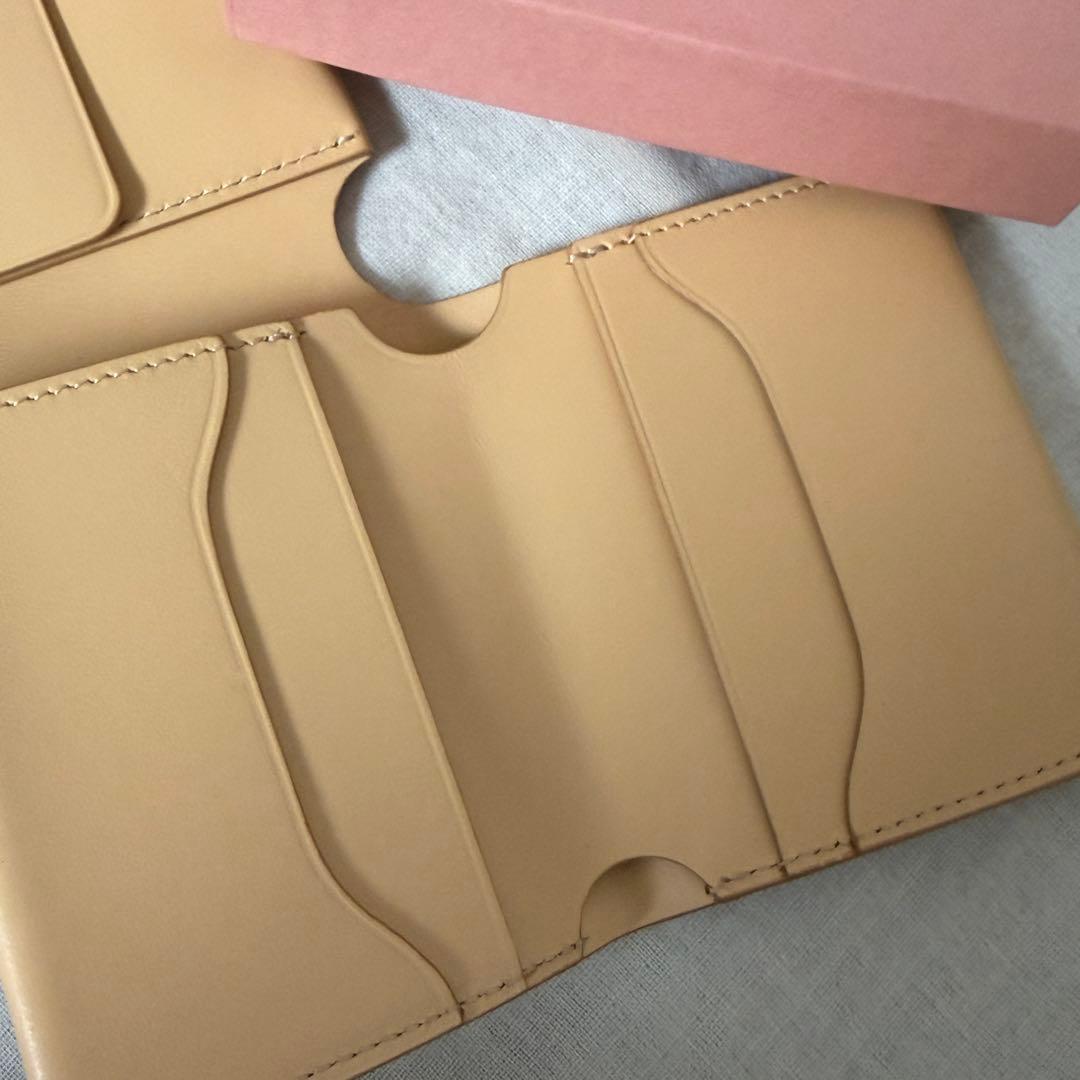 Acne Studios レザー製三つ折りウォレット ベージュ 箱付き