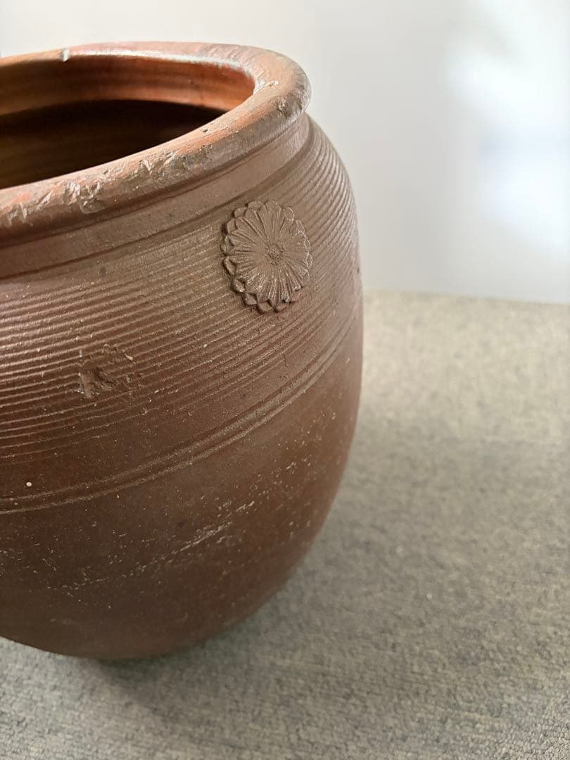 古備前 備前焼 花模様