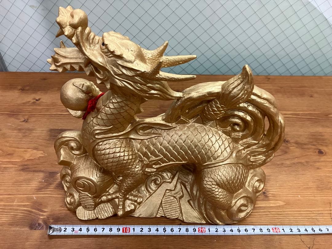 金色 龍 置物 開運 縁起物 風水 インテリア ドラゴン オブジェ