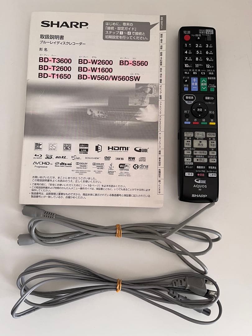 SHARP AQUOS Blu−ray レコーダー BD-W1600 【美品】