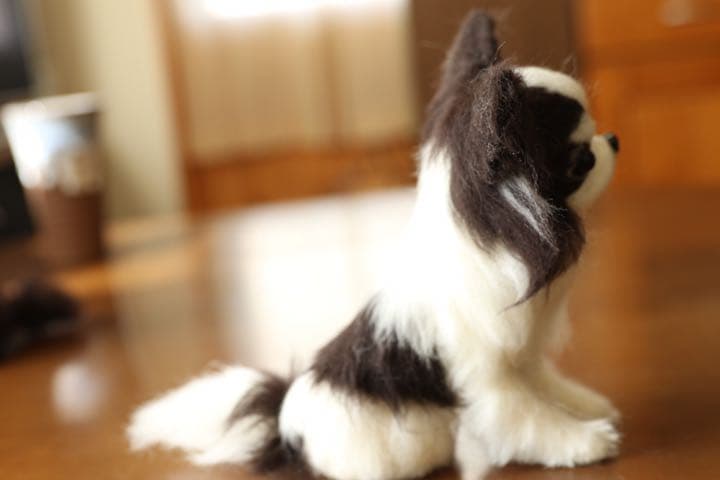 羊毛フェルト　ロングコートチワワ