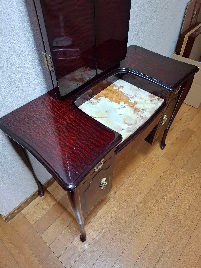 レトロ三面鏡　天板大理石 ➁『鏡部』※必ずセットでご購入ください