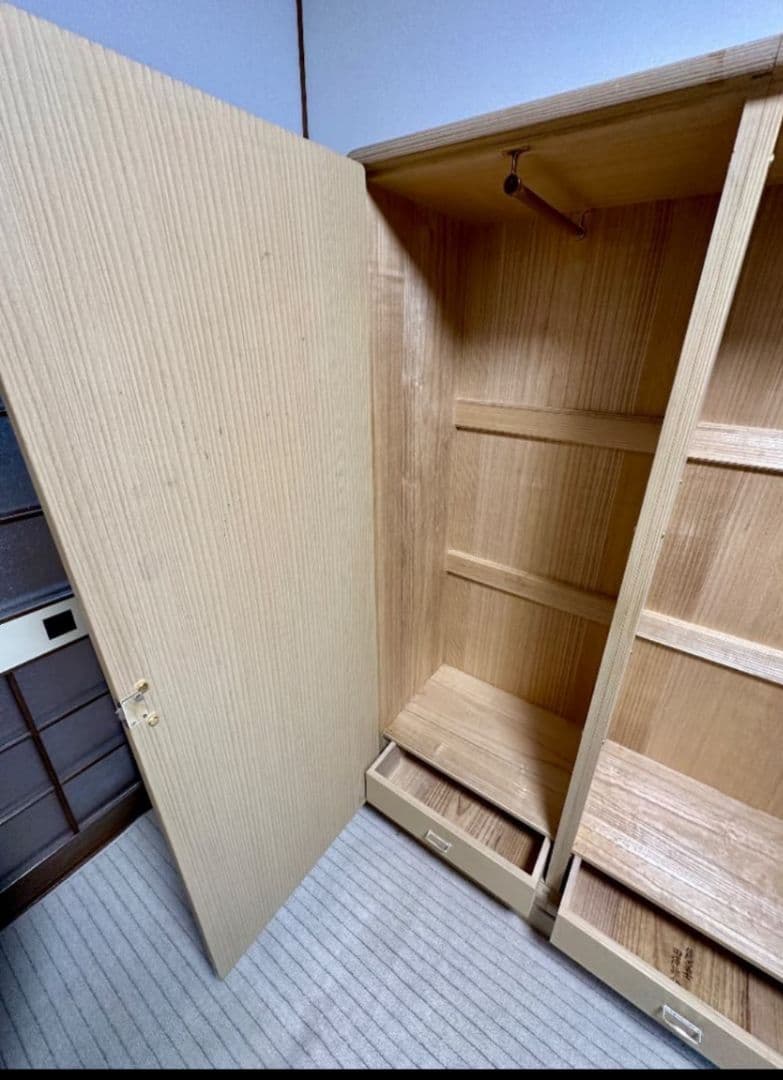 桐箪笥【高島屋】洋服掛けタイプ 加茂桐箪笥 ※伝統工芸士　田澤謙介作