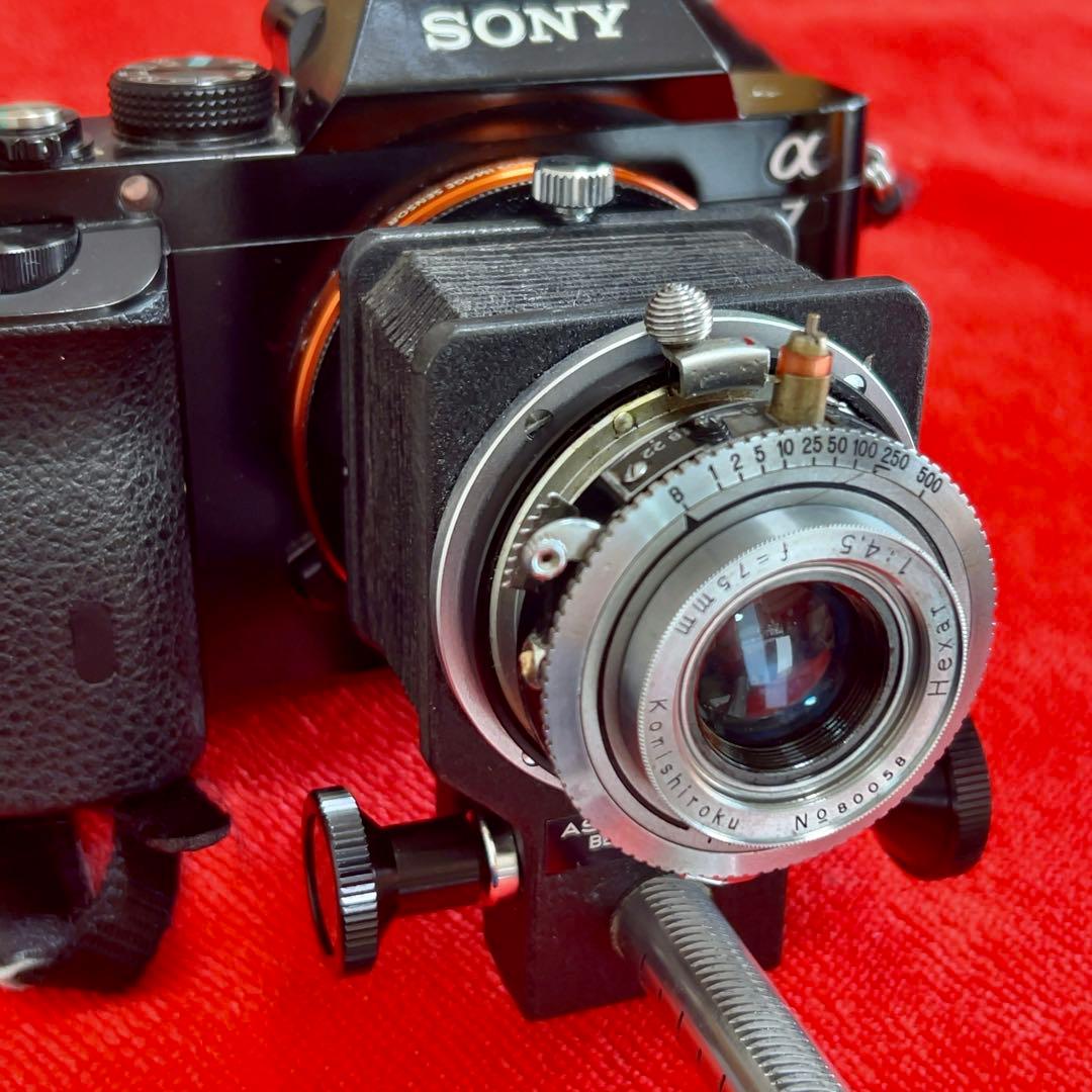 Hexar 75mm F4.5 コニカの優秀中判カメラ　銘レンズ❗️の改造レンズ