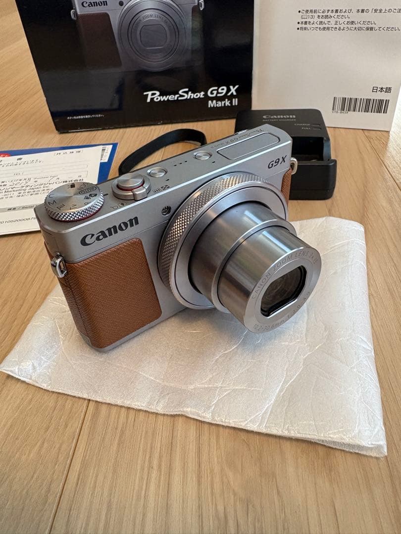 美品 canon キヤノン g9x mark ii ケースストラップ　コンデジ