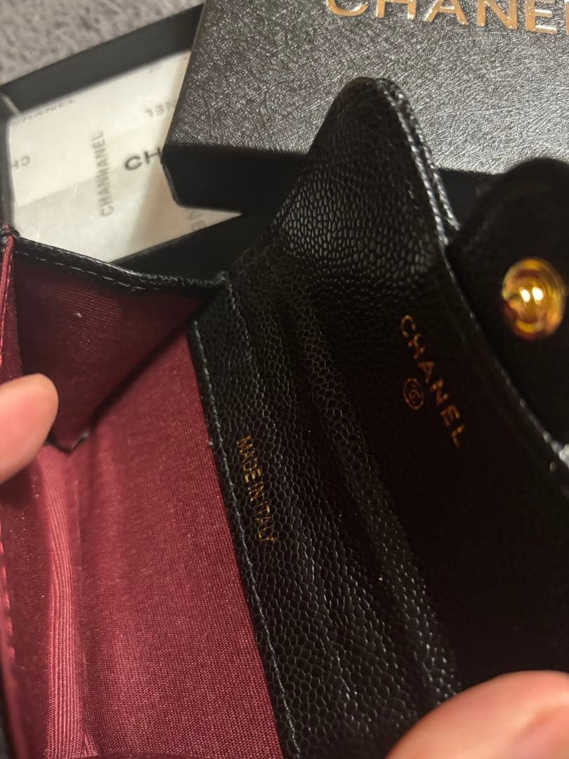 CHANEL ブラックレザー ケース