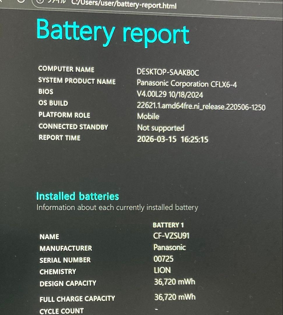 panasonic レッツノート 8GB 【Core i5】