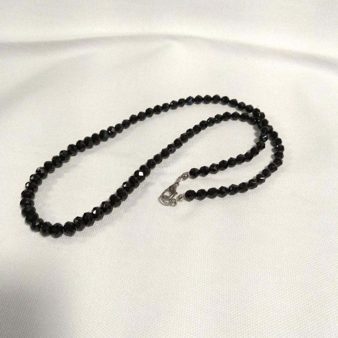 ブラックスピネルロングネックレス60cm