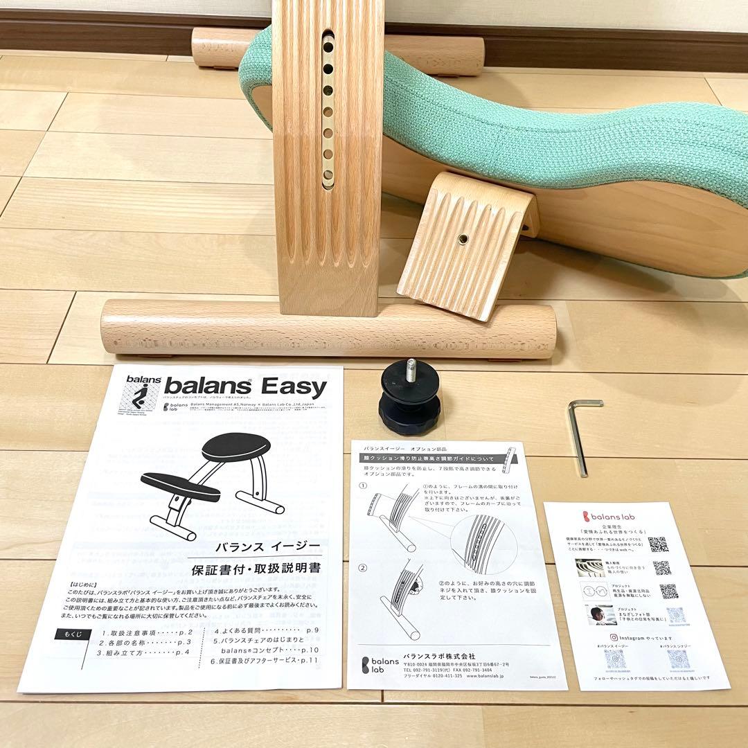 バランスチェア バランスイージー ライトグリーン 中古美品