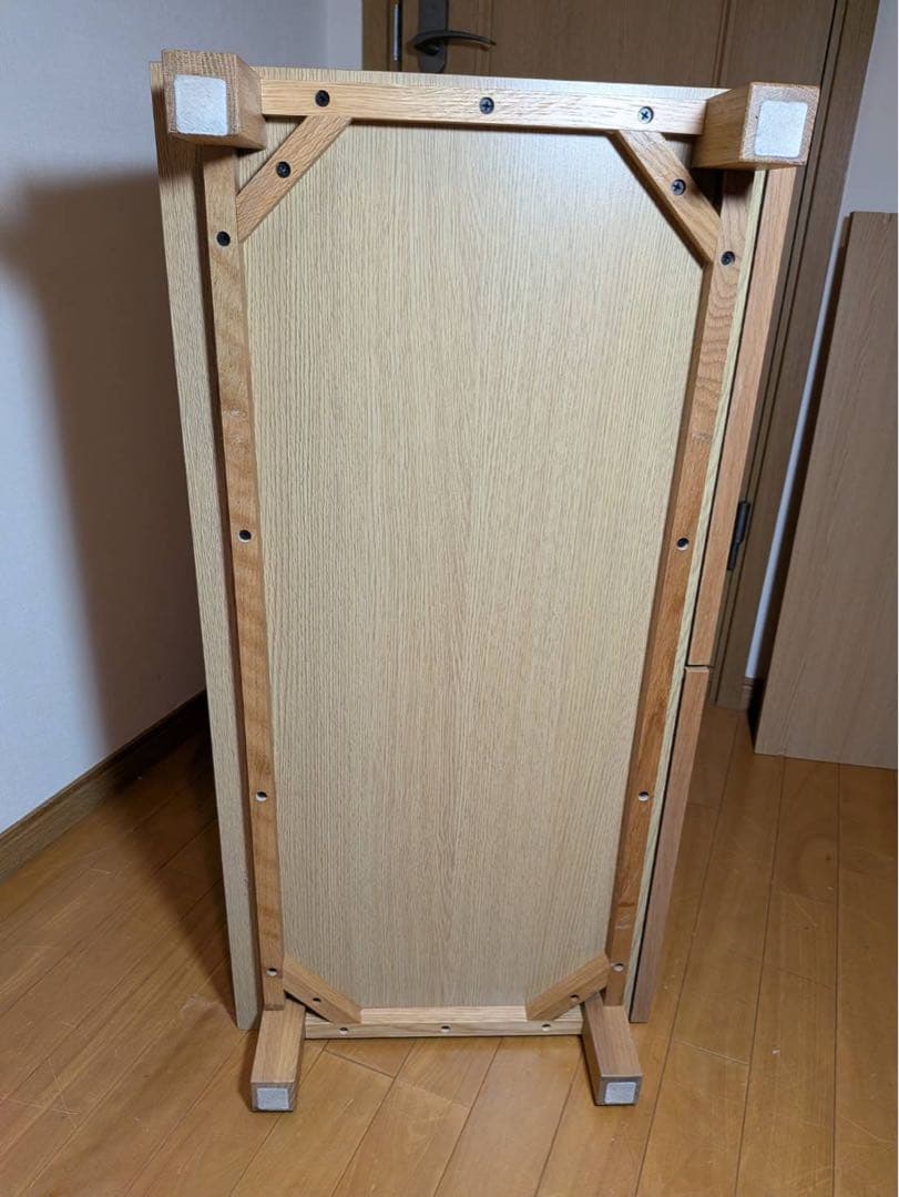 ■送料込■無印良品 木製キャビネット 木扉 棚 収納 廃盤品 キッチンチェスト
