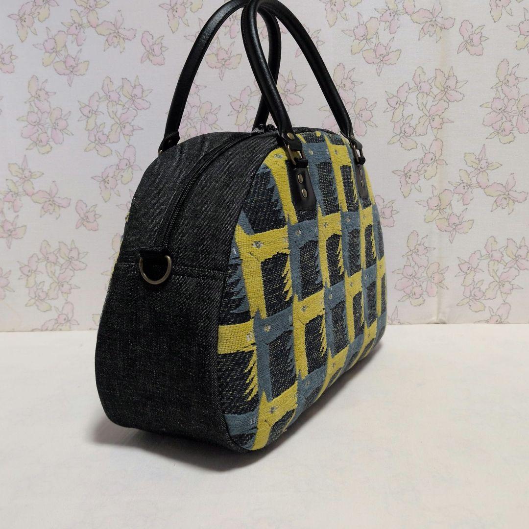 ミナペルホネン　ハンドメイド　バッグ　ボストン　サラブレッド