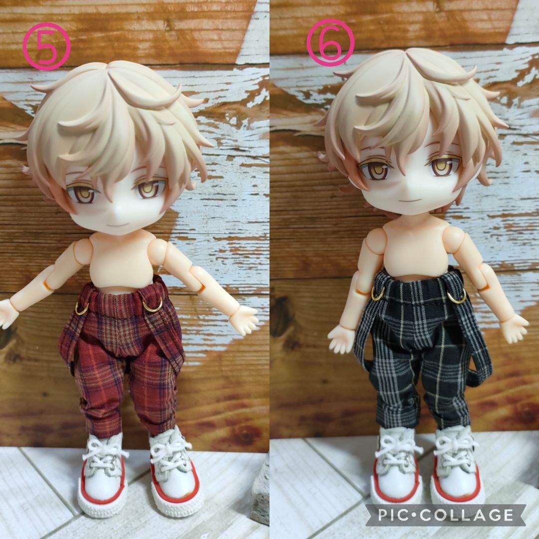 受注生産☆Tシャツとサスペンダー付きロールアップパンツセットねんどろいどどーる服