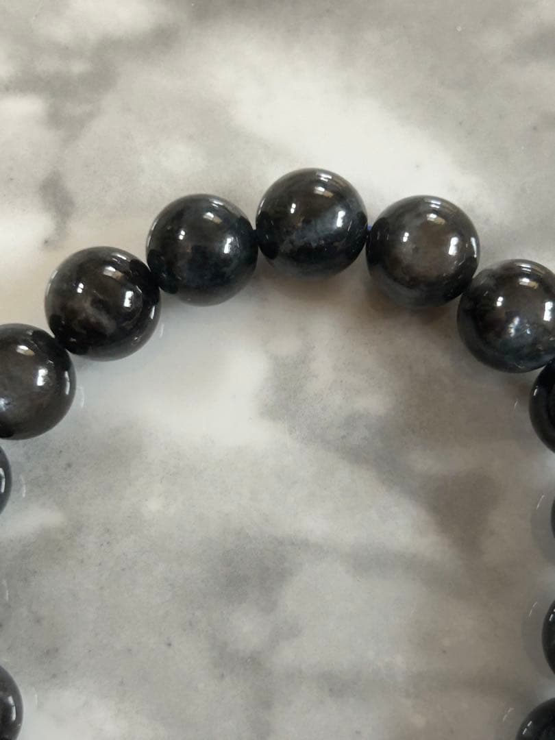 高品質ブラックアクアマリンブレスレット10.0