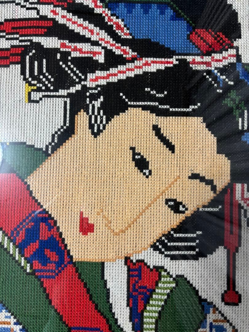 美人画クロス刺繍画
