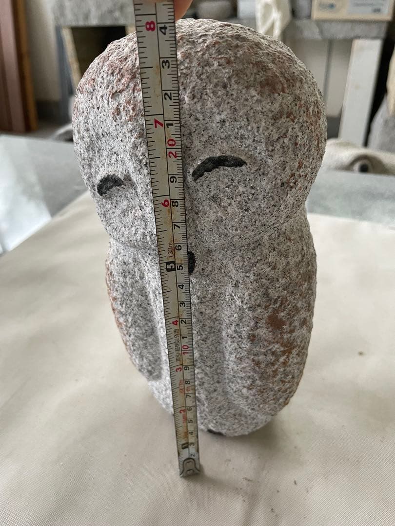 微笑みフクロウ　フクロウ　手作り　国産　御影石