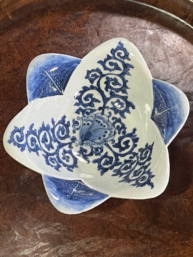 古伊万里　蝶　唐草　無傷完品　蛸唐草　花唐草　藍九谷　柿右衛門　染付