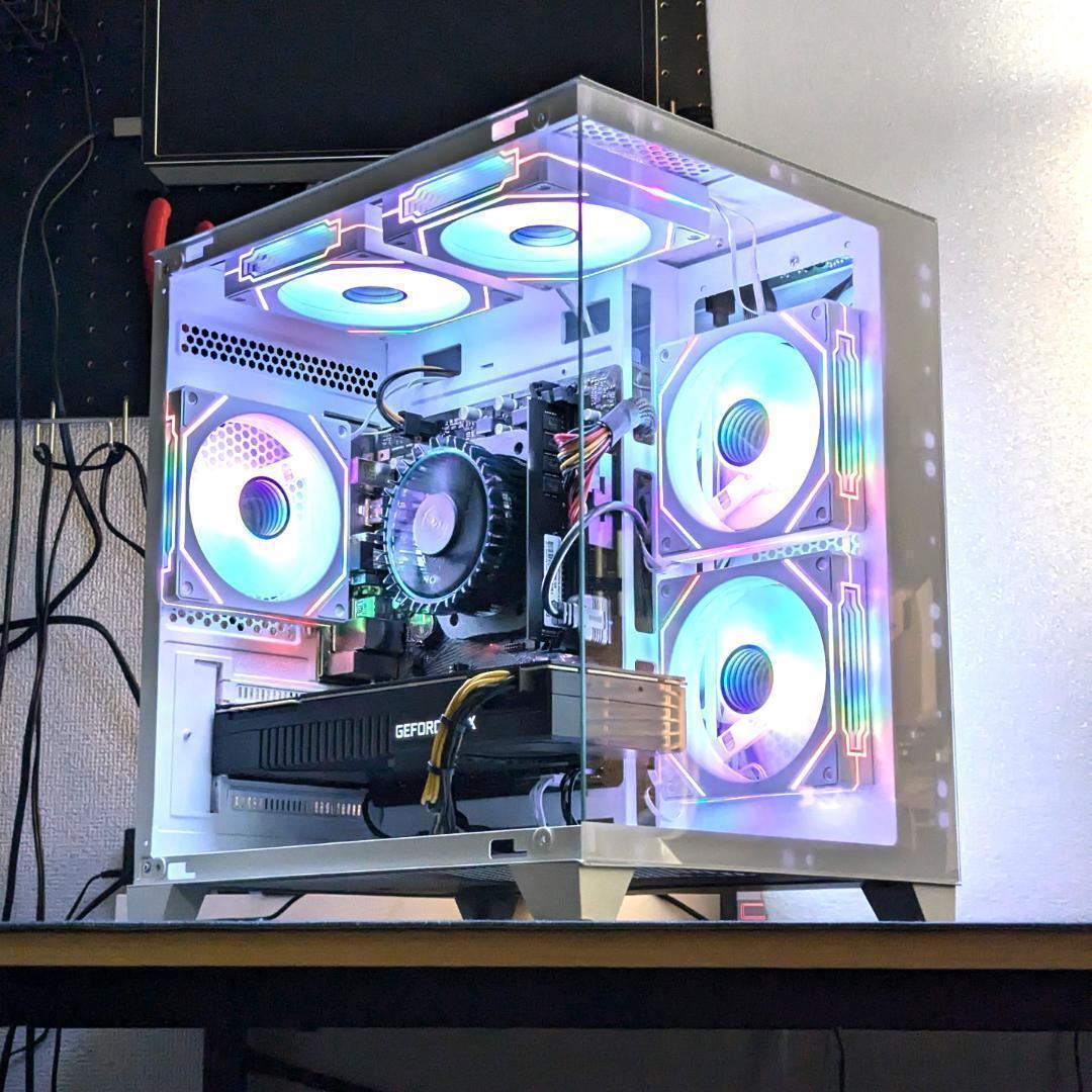 [TITANIUM],白い光る✨ゲーミングPC✨フルセット✨RTX4070