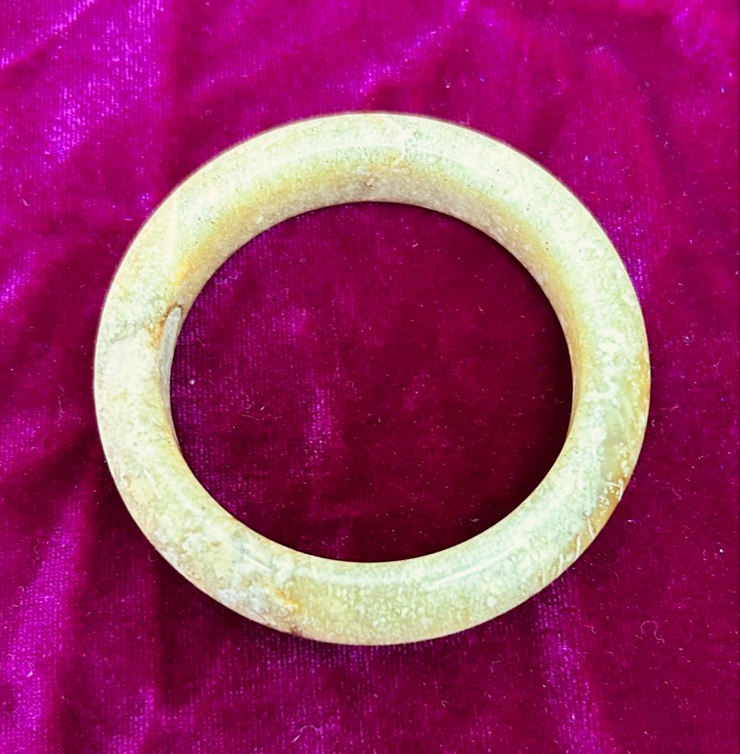 美品　天然石 翡翠 玉 贵妃バングル ysz113