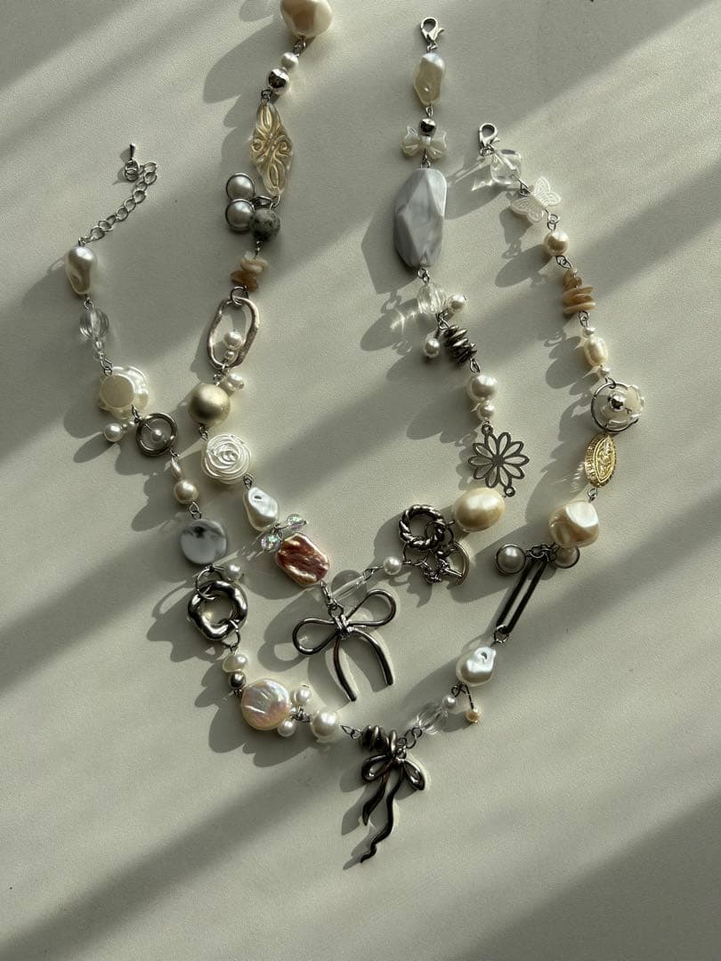 ネックレス・ペンダント No.7 youphoria necklace white miniribbon