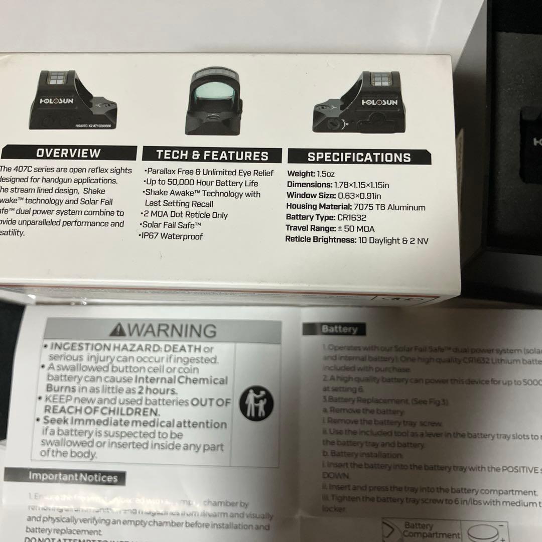 HOLOSUN ホロサンドットサイト　HS507C x2 ほぼ新品中古美品