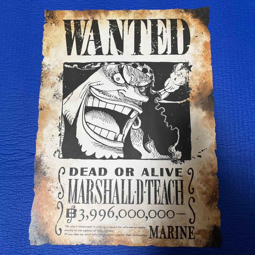 【非売品】ワンピース WANTED ポスター ルフィ 黒ひげ　バギー　シャンクス