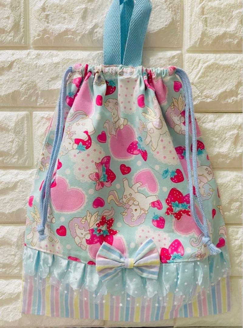 ユニコーン　ハンドメイド　レッスンバッグ　女の子　5点セット　　入学　入園