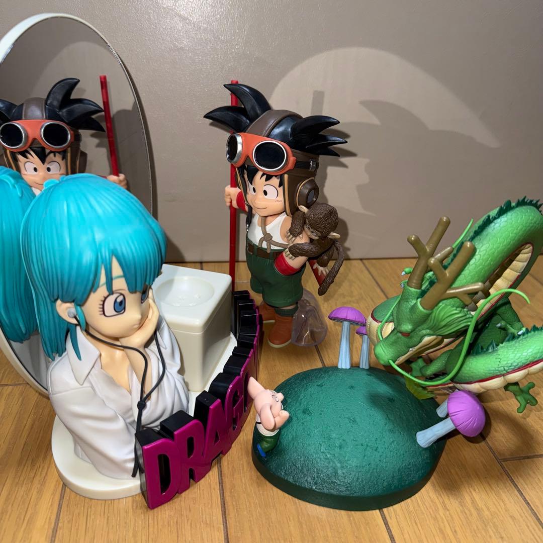 ドラゴンボール一番くじ　孫悟空、ブルマ、神龍＆ウーロン、3体セット（おまけ付き）
