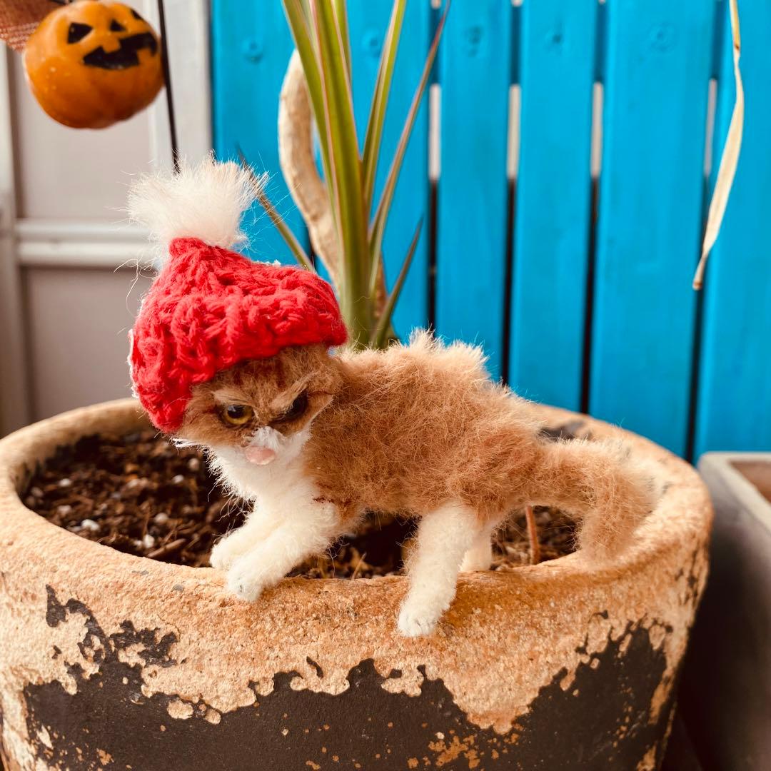 ラピ＊ミニチュア＊やんのかステップの猫＊モールアート
