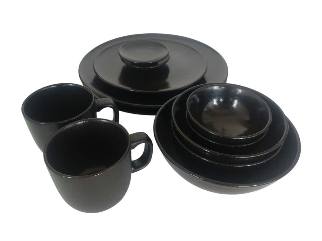 ★無印良品★ 黒釉 磁器食器シリーズ ブラック まとめ売り