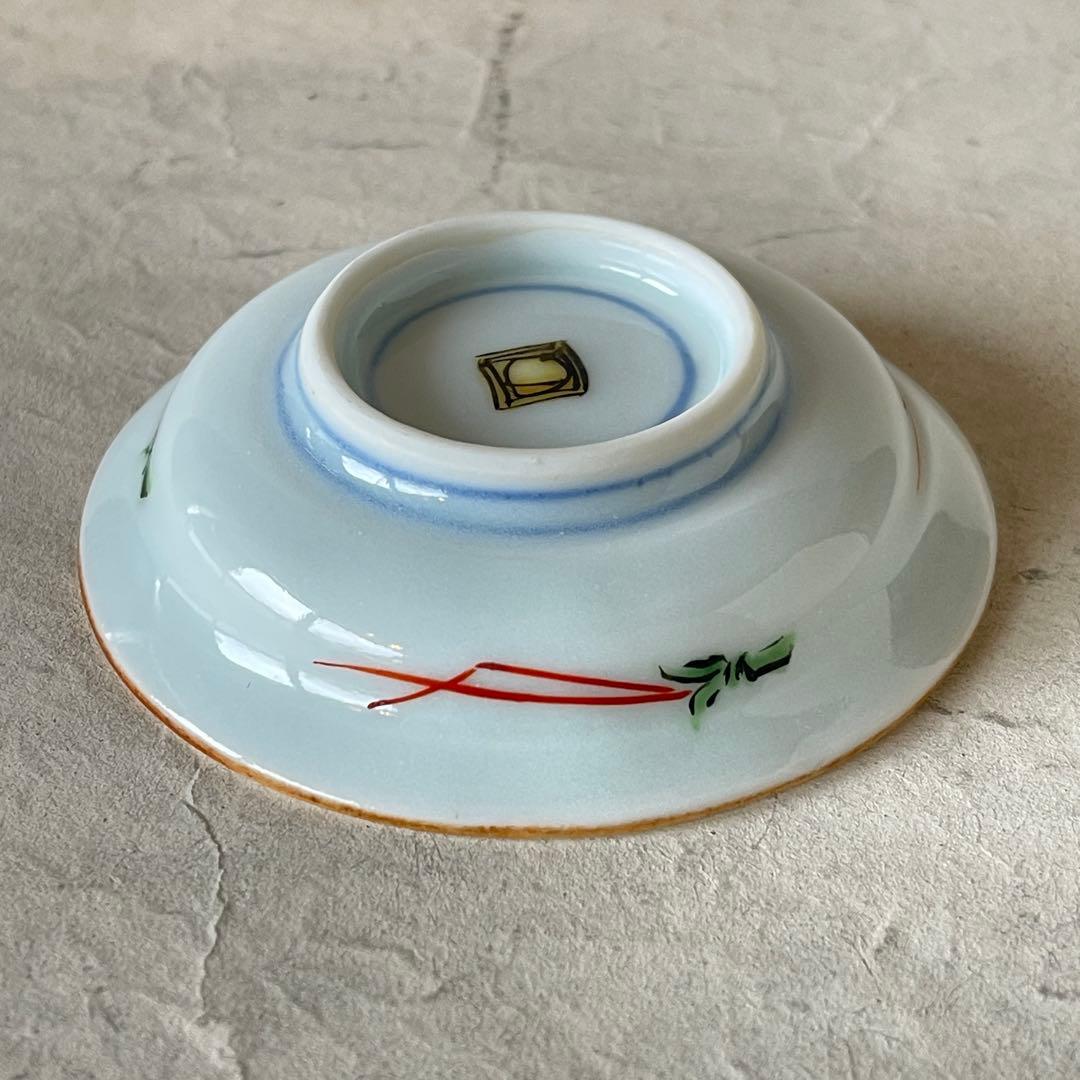 【新品未使用】陶芸家中尾郁夫　色絵作品　小皿