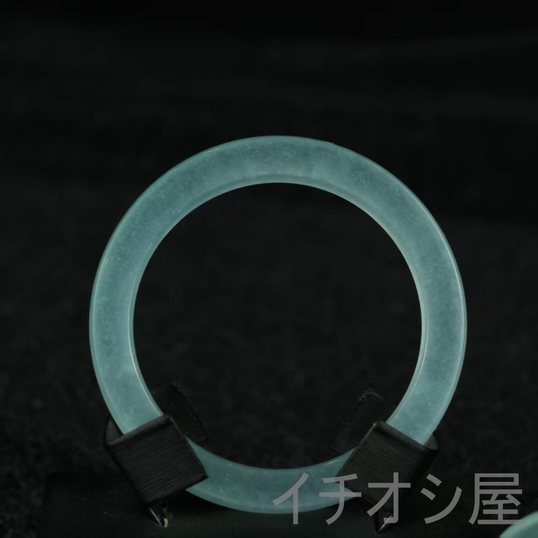 中国古美術 翡翠 高氷種 細方条バングルセット 高透明 天然石 玉器け ギフト