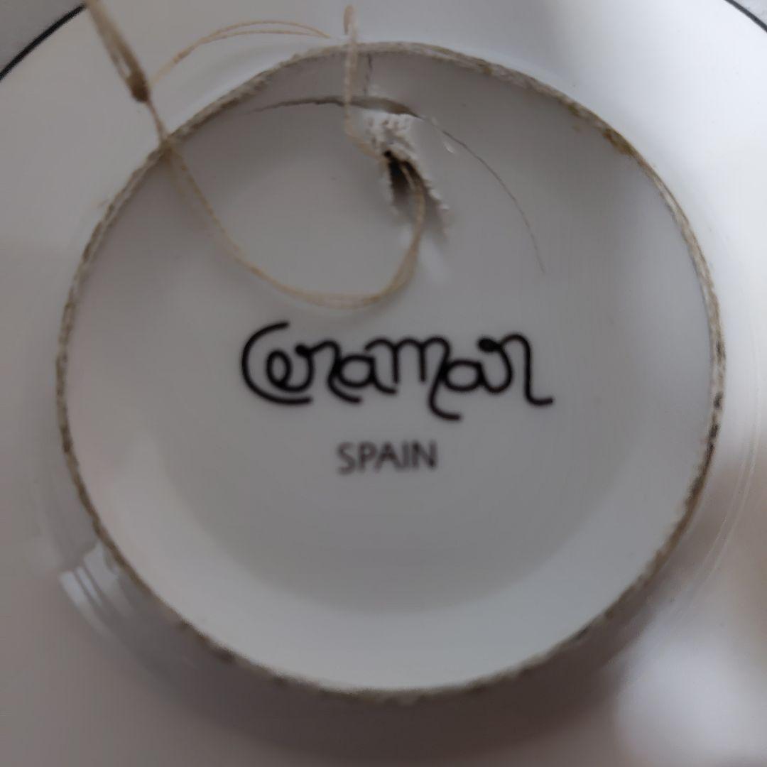 SPAIN.製飾り皿、です10cm程.円形です。入手困難品お宝級、ご検討下さい。
