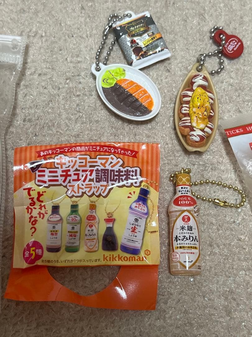 ミニチュア　ストラップ　まとめ売り　くら寿司　きつねうどん　キッコーマン　十勝
