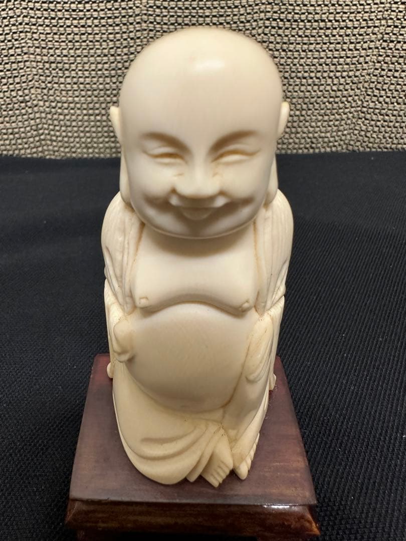 仏像　天然素材　マンモス　象牙調　彫刻 古美術