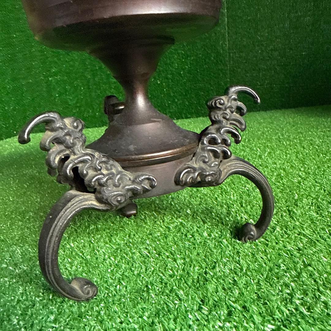 a188】薄端 花器 真鍮製 華道具 花瓶 うすばた 花生 骨董 コレクション