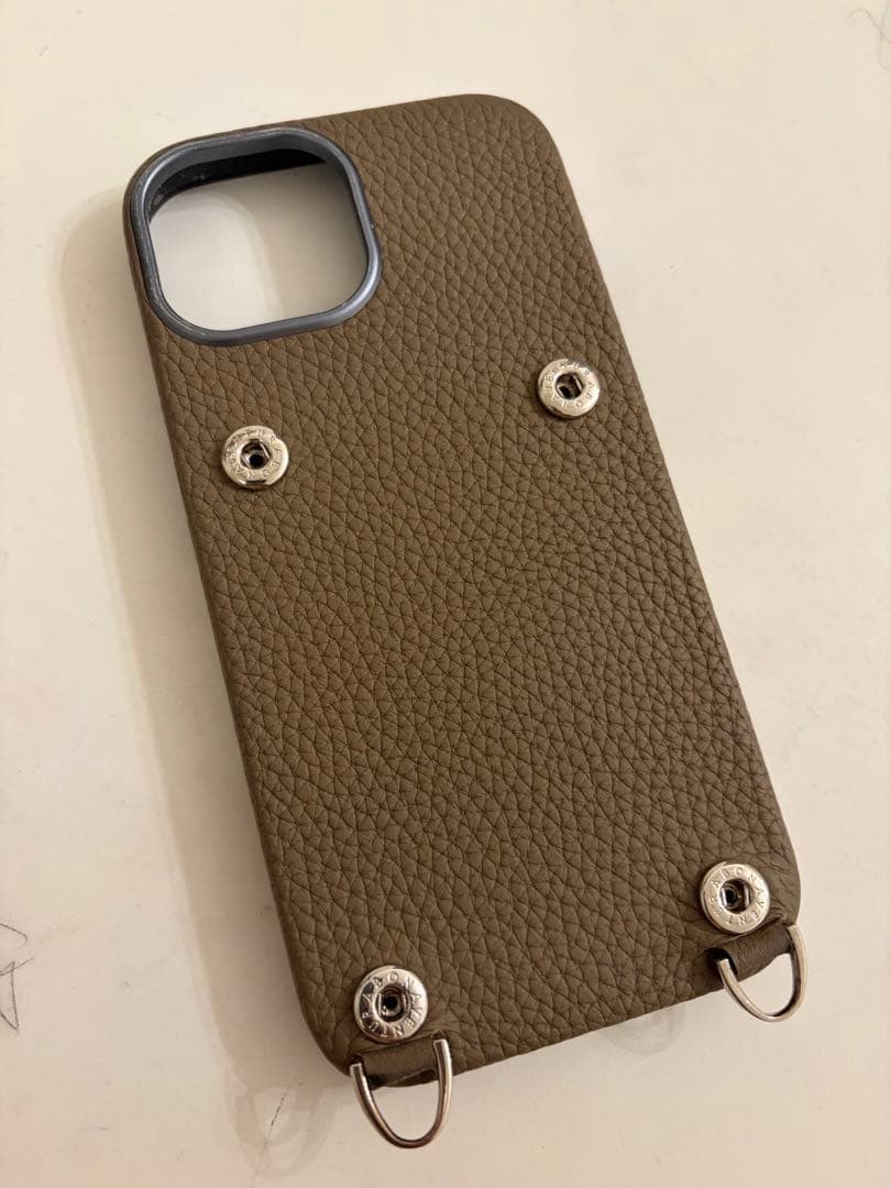 ボナベンチュラiPhone 15 バックカバーケース シュリンクレザー