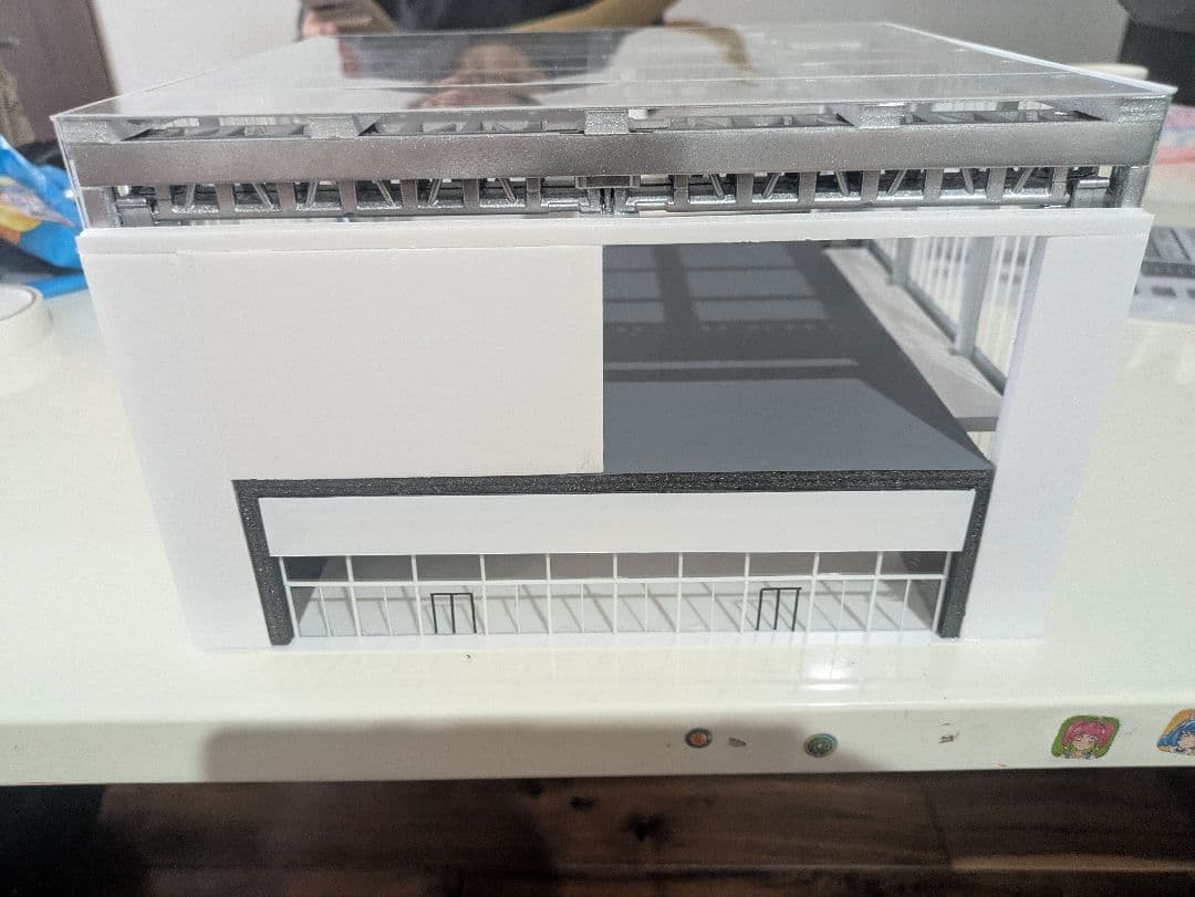 Nゲージ　自作ストラクチャー　高架駅舎　ジオラマ