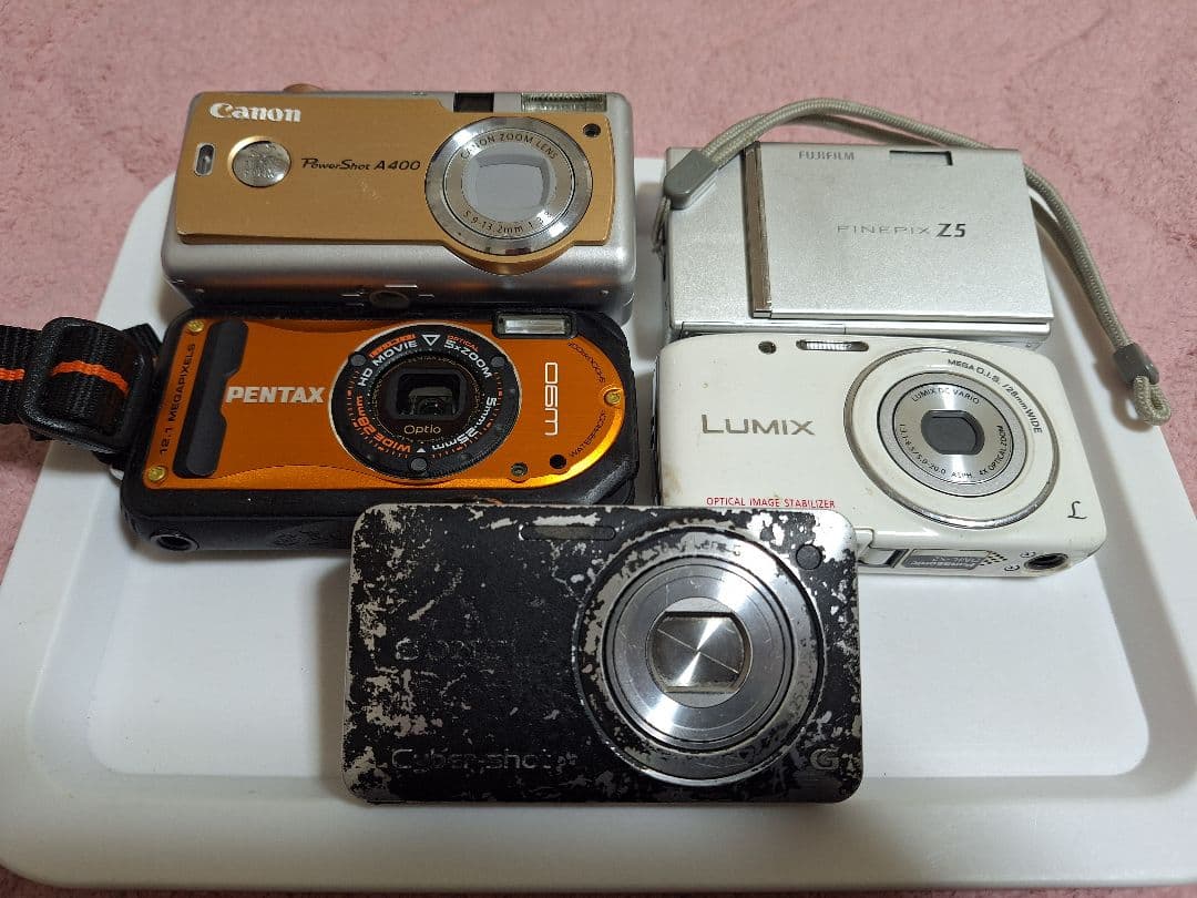 多種デジカメまとめ売り5台完全ジャンク部品取りリペア専用❗故障品使用不可