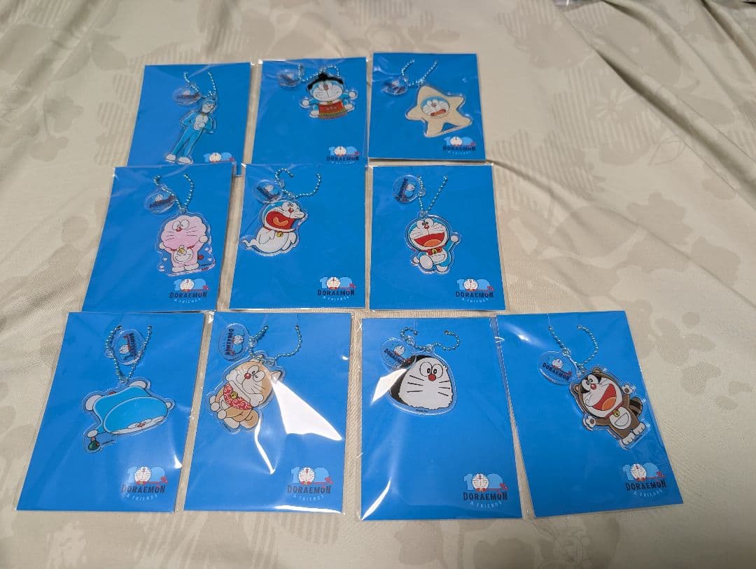100％ドラえもん＆フレンズ展 アクリル2連キーホルダー　全種