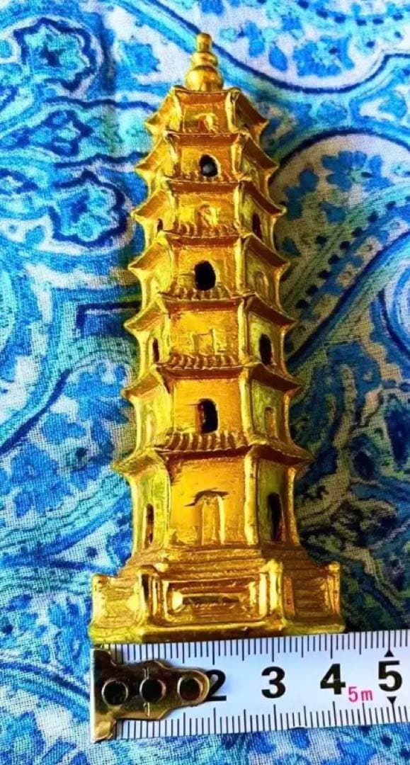 目標達成！邪気払い！開運！金運！銅製　中国製仏塔　七重の塔　パワーアイテム！