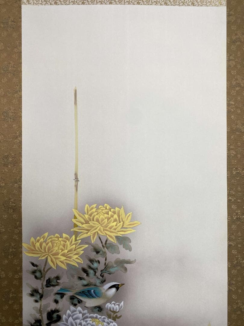長江桂舟【印刷】『春夏秋冬』四幅対 絹本 共箱 花鳥図 高精細巧芸画 掛軸